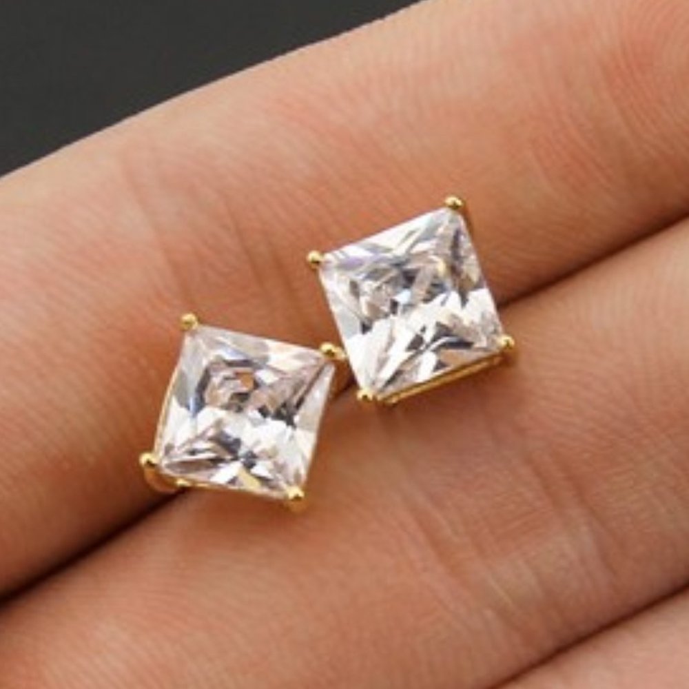 5MM S925 Sterling Silver CZ Stud Earrings for Women/Girl, US19251030